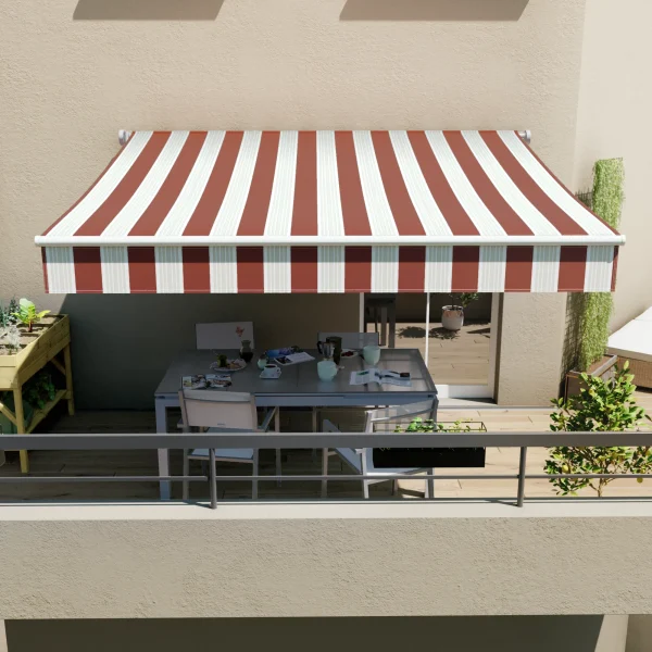 Carpa Manual Sencilla Naterial Calima Rayas Beige Rojo 2 5X2M