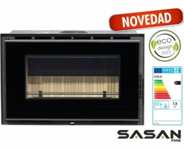 ESTUFA INSERTABLE CON VENTILACION A LEÑA DUBLIN