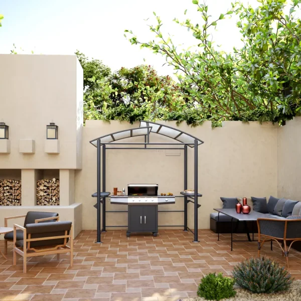 Refugio para barbacoa L240 x L150 x H230 cm en Acero - EMBERIO