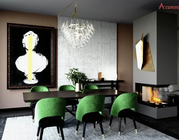 Hogar de leña CAMINETTI Crystal 3D 50/70 14 kW