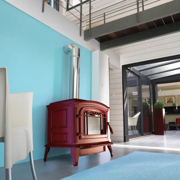 Estufa de leña INVICTA Bradford roja