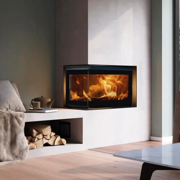 Hogar de leña PANADERO 6 kW 2 caras izquierda