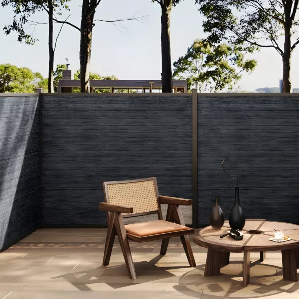 Extensión para empalizada para instalar en lamas composite Al.180 cm Antracita - ENOLA